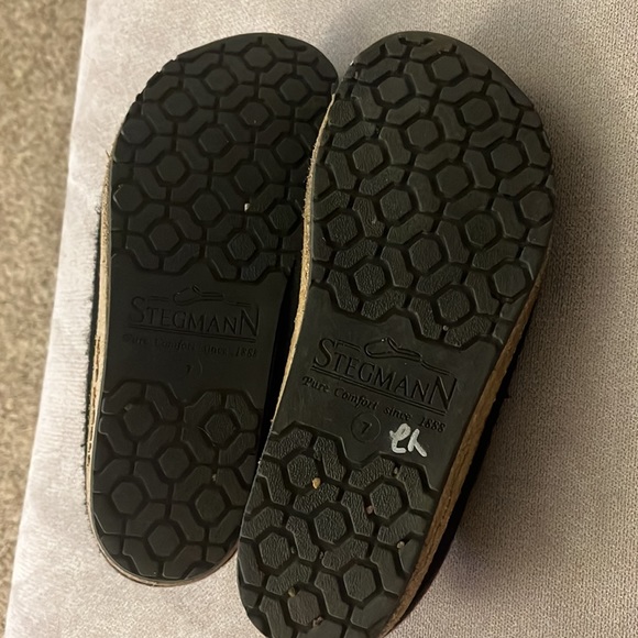 STEGMANN~The Original 108 Clog black wool slip on clogs - Picture 8 of 8